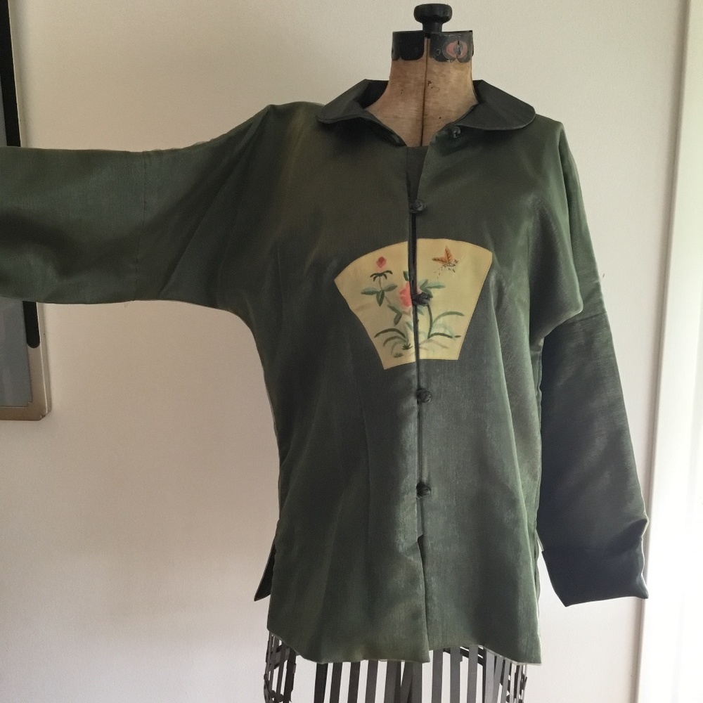 Silk green jacket